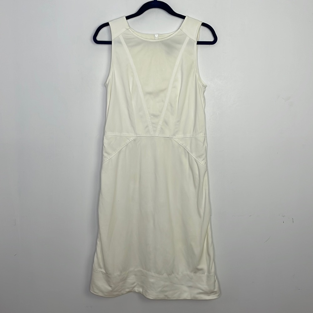 Pink Tartan stitching tailoring white dress
